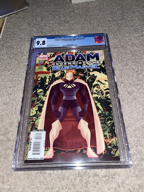 Adam Legend of the Blue Marvel #3, CGC 9.8 RARE SERIES LOW PRINT RUN!!!!