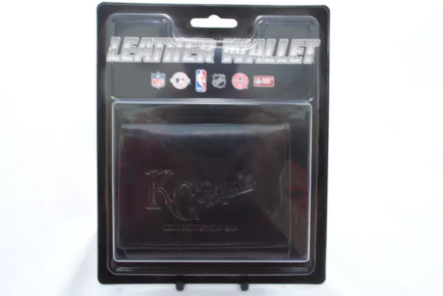 Kansas City Royals Black Leather Tri-fold Wallet