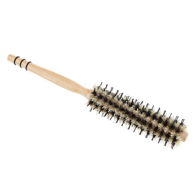 12/18 Rangée En Bois Poignée Rouleau Brosse Ronde Bouclés Cheveux Peigne