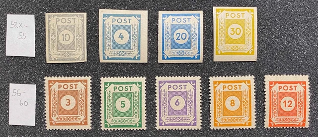 SBZ Sachsen 1945/1946, postfrisch, inkl. Michel-Nr. 84 Xc, 80 Yb und 88 Ab