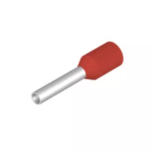 Weidmuller H1,0/ 14D R Bd Bout pour Câble, Isolé, 10 MM, 8 MM, Rouge