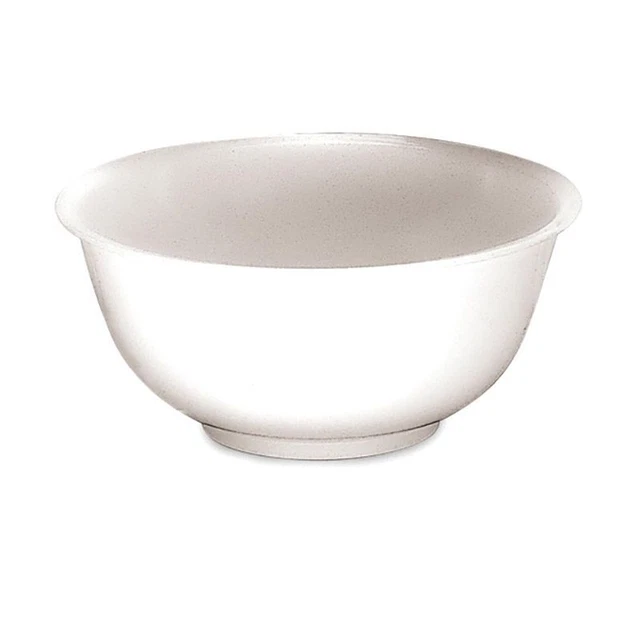 Araven 01071 Nestable White Polypropylene 1 Quart Mixing Bowl