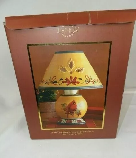 Lenox Winter Greetings Everyday Cardinal Candle Lamp Winter/Christmas Decor
