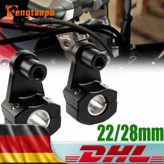 Motorrad Lenker Riser 22/28mm Handlebar Bike Stem Riser Handbar Rising Clamp CNC