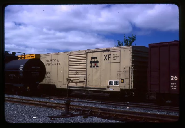 Railroad Slide - Atlantic & Western #6065 Box Car 1979 S. Braintree MA Freight
