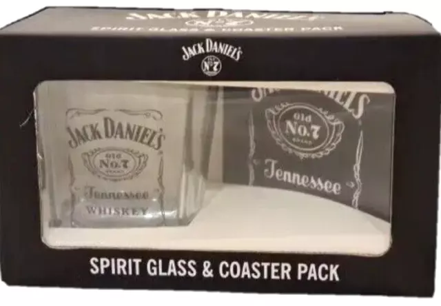 Jack Daniels Collector Spirit Set Glass Coaster  Rare Gift & Free Jd Glass