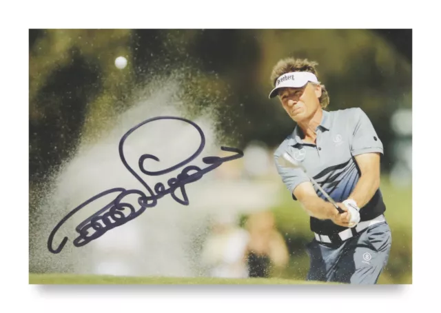 Bernhard Langer Signed 6x4 Photo Golf Champion PGA Tour Masters Autograph + COA