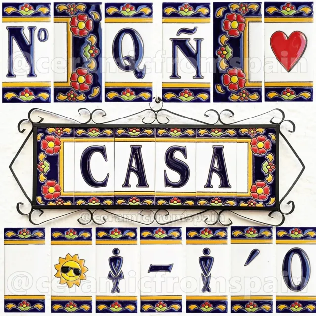 Letras/números en azulejo de cerámica - Ceramic tile letters/numbers - MARBELLA