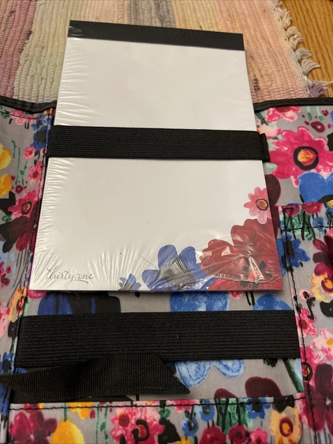 Thirty-one gifts Watercolor Garden Fold-N-Go Organizer w/ Notepad new