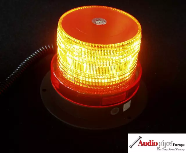GELBE LED RUNDUMLEUCHTE Warnleuchte Blitzleuchte Magnet mit Zulassung  12/24Volt EUR 24,99 - PicClick DE