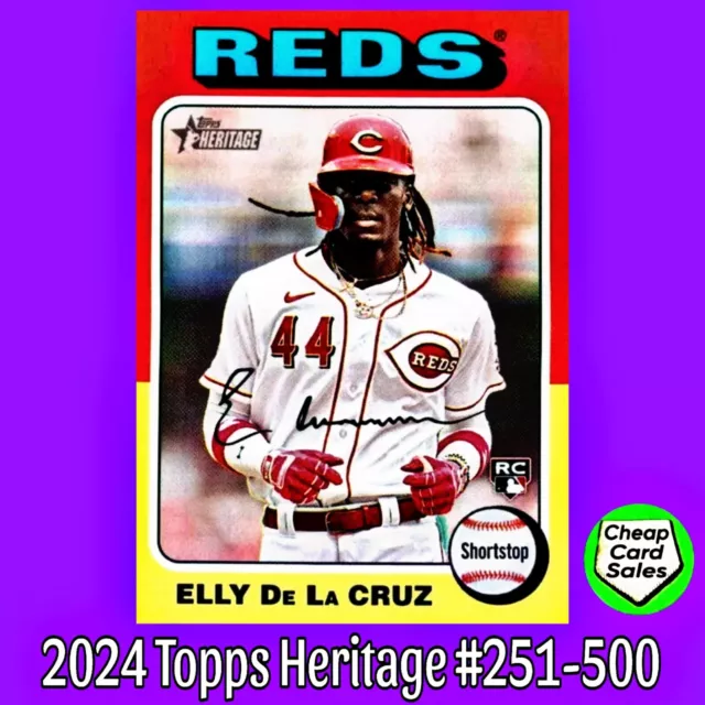 2024 Topps Heritage Baseball {251-500} Pick Your Card & Complete Your Set! 🔥🔥