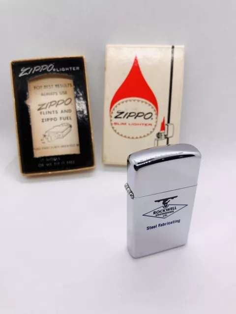 Zippo Lighter Vintage Rare Slim ( 1969 ) Brand New With Original Box.