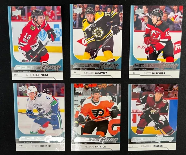 2017-18 Upper Deck Hockey Young Guns Series 1 and 2 Complete U Set Pick List