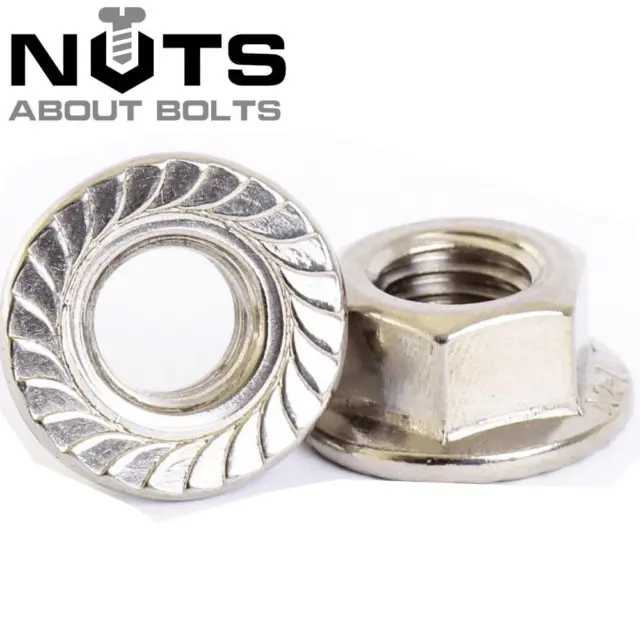 Serrated Flanged Nuts A2 Stainless Steel Flange Nut M4 M5 M6 M8 M10 M12