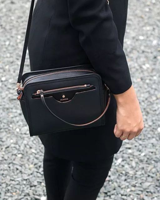MIMCO BLACK PHENOMENA Crossbody Hip Bag Saffiano Leather 85.00