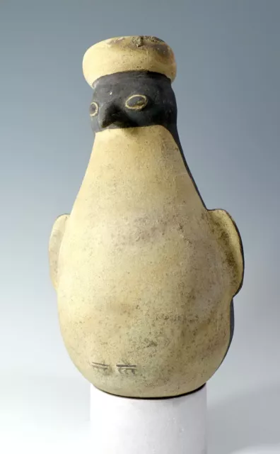 Reproduction Vintage Pre Columbian Chancay Peru Pottery Bird Penguin Vessel