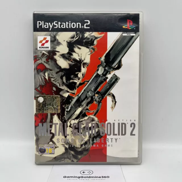 METAL GEAR SOLID 2 Sons of Liberty PS2 Italiano Completo PAL Sony Playstation 2