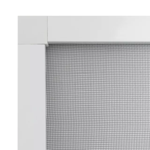 Zanzariera porta battente 100x220 cm chiusura telaio alluminio in colore bianco 3