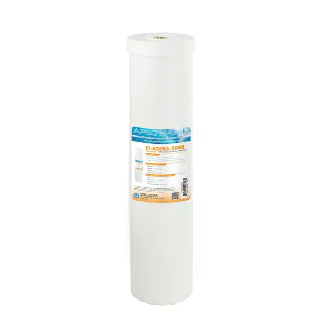 APEC 4.5" x 20" KDF 85 Iron Hydrogen Sulfide Reduction Replacement Water Filter