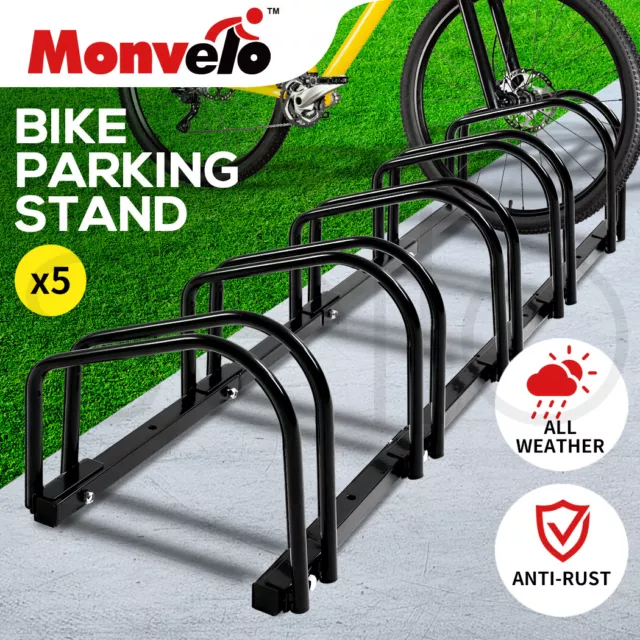 5 Bikes Stand Bicycle Bike Rack Floor Parking Instant Storage Cycling Portable