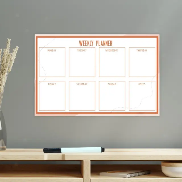 Trocken abwischbarer Kalender, Whiteboard, tägliche Notizen mit Stift für
