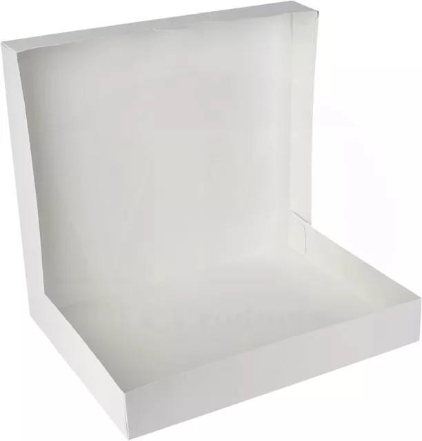 MT Products Cookie Box - 15" x 11.5" x 2.25" White Bakery Boxes - Pack of 15 2
