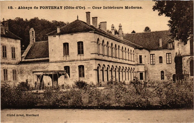 CPA AK FONTENAY Abbey - Modern Interior Courtyard (354136)
