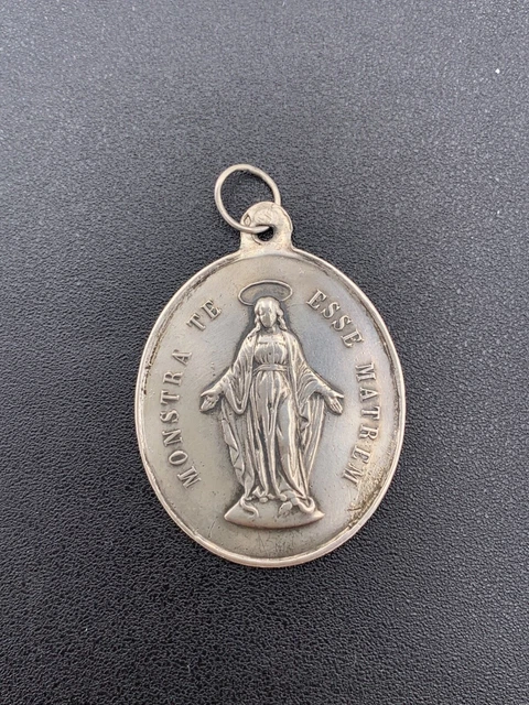 Médaille Vierge Miraculeuse Miniature Argent 925 - 8x10 Mm - Pendentif Unisexe Hypoallergénique Pour Homme Femme Enfant