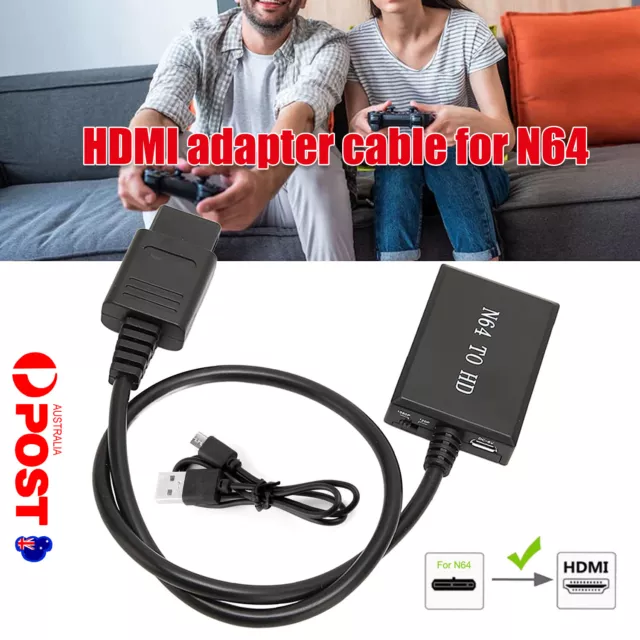 N64 To HDMI Converter Adapter HD Cable for Nintendo 64 Gamecube Super NES  SNES 