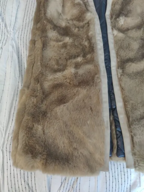 Michael Kors Women's Reversible Faux Fur Vest Brown Black Super Soft Small 2