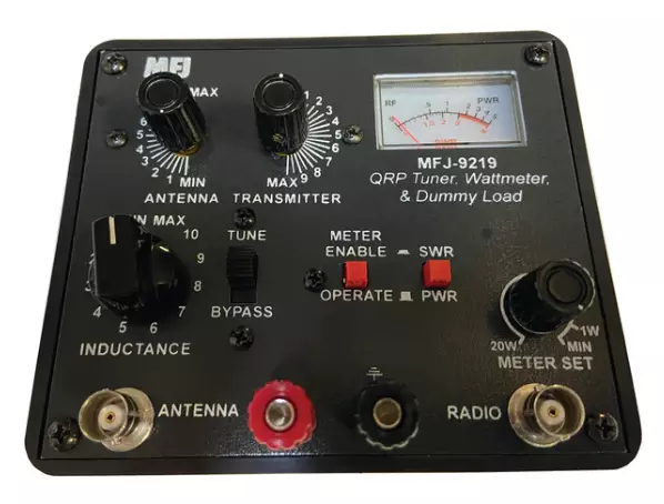 MFJ-9219 Accordatore d'antenna QRP con ros/wattmetro e carico fittizio interno