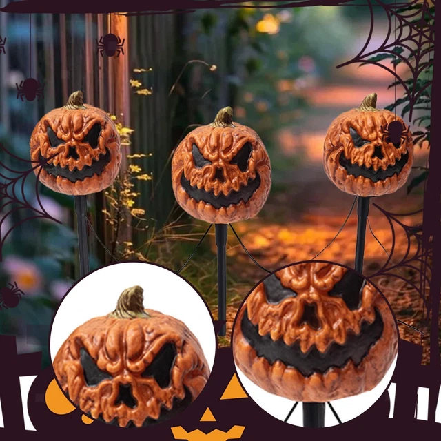 Guirlande Lumineuse Halloween 4,5 Mètres - 30 Citrouilles LED Orange, Piles, Modes Fixe/clignotant