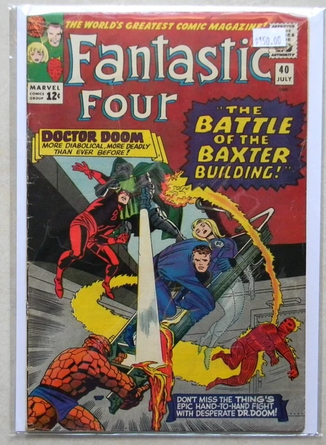 Fantastic Four #40 $150 (1965) 5.5 FN- Doctor Doom DAREDEVIL + See our #48 52 67