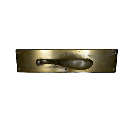 Vintage Brass Commercial 14.5” Back Plate Door Pull Latch Handle "615 Enfield"