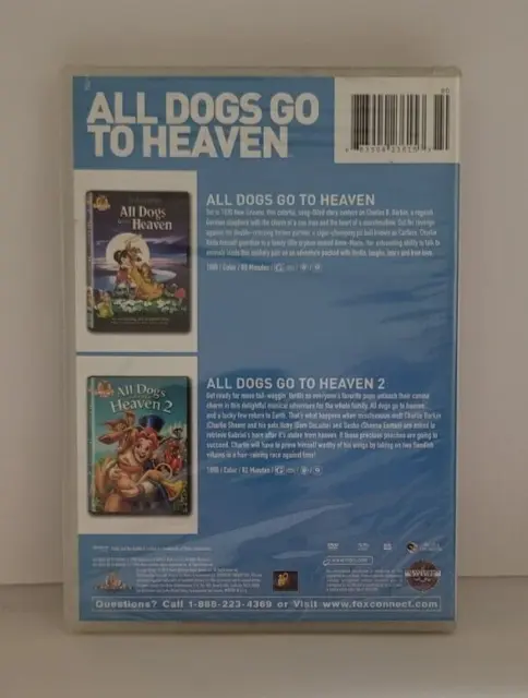 ALL DOGS GO TO HEAVEN/ALL DOGS GO TO HEAVEN 2 (DVD, 2010) - New & Sealed 2