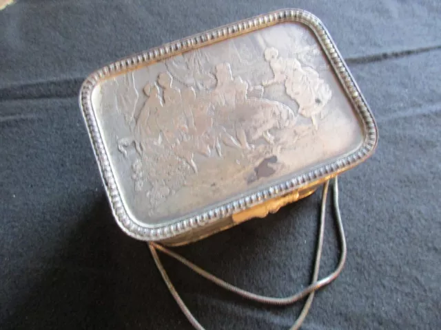 Vintage Rosenfeld Silver Box Purse, With Coin Bag, France, Ott-0423*07530 Vintage Rosenfeld Silver Box Purse, With Coin Bag, France, Ott-0423*07530