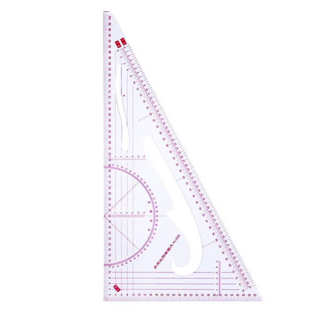 Regla multifunción a escala triangular medida plástico para hacer vestir sastre costura-SA