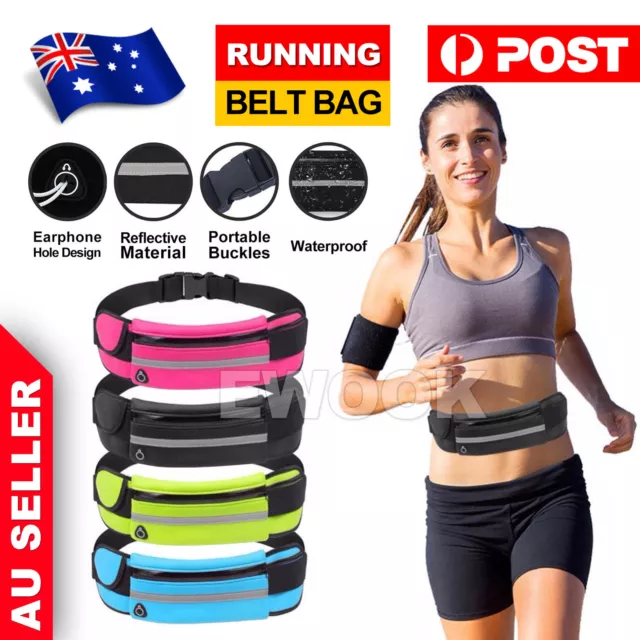 Waterproof Running Belt Bum Bag Travel Waist Bags Money Zip Pouch Sports Wallet