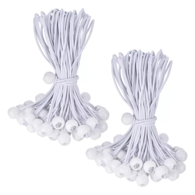 12" Tarp Ball Bungee Cord, 50Pcs Bungee Cords mit Bällen Weiß