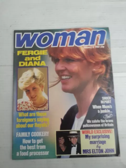 WOMAN MAGAZINE - 31 JANUARY 1987 Princess Diana, Sarah Ferguson, Elton John etc