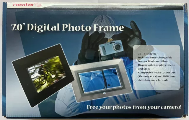 7-Inch Nextar N7-102 Widescreen Digital Photo Frame/MP3 Player/ Black or Silver