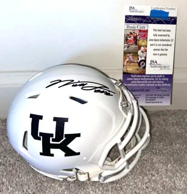 Will Levis Signed Custom Kentucky Wildcats Flat Black Mini Helmet Titans Jsa
