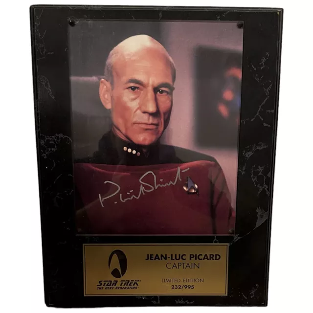 Star Trek Die nächste Generation Cpt. Jean-Luc Picard signiertes Fotoplakat