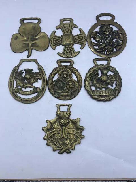 Vintage Horse Harness Medallion Solid Brass $19 Each