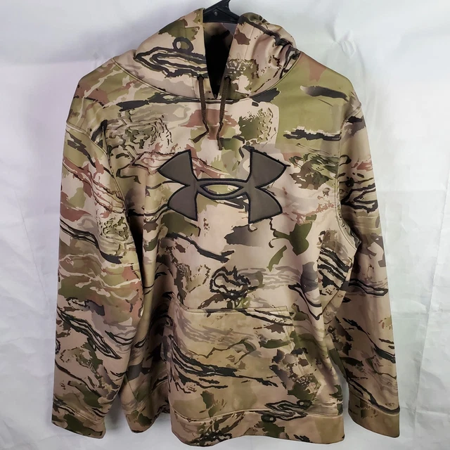 Under Armour UA Camo Hoodie Pullover Sweatshirt Loose Men's Large