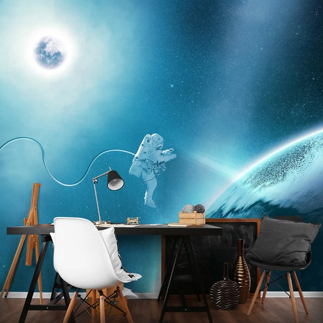 368x254cm fondo de pantalla mural caminata espacial astronauta foto fondo de pantalla decoración dormitorio