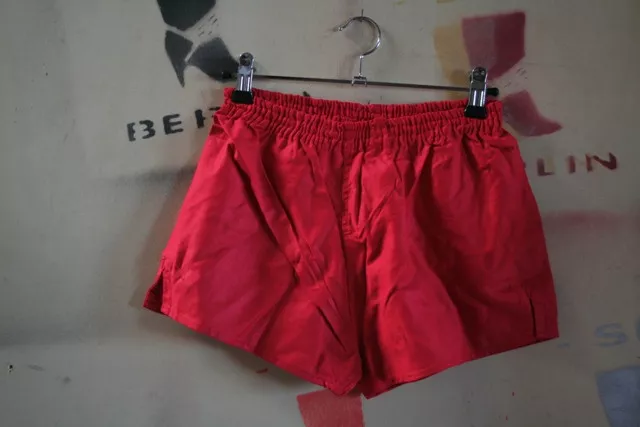 Stasi DDR Pantaloni Sportivi GDR XXS XS Tgl 3 N.Pantaloncini Vero Vintage Rosso