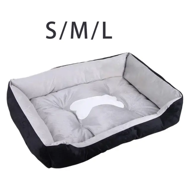 Coussin de lit confortable pour chien de compagnie Rectangle en peluche petit