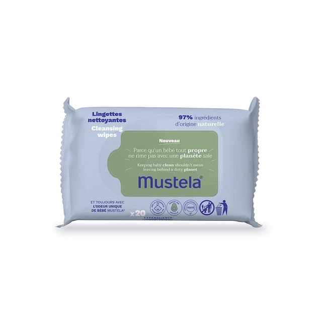 Sachets Lingettes Nettoyantes Stériles [Pack] Mustela [25 Unités]