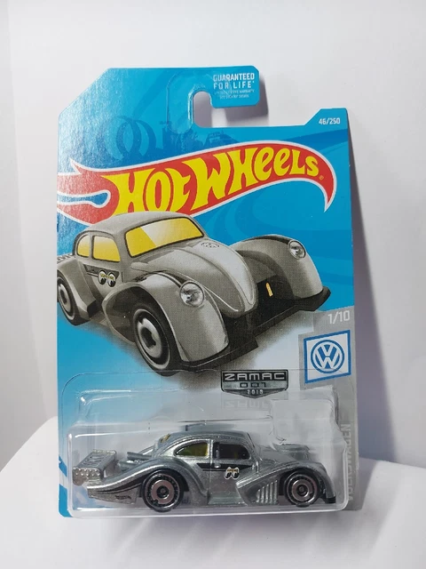 Voiture Hot Wheels 1/64 Volkswagen Kafer Racer Mooneyes - Zamac Argenté - #1/10 - Neuf